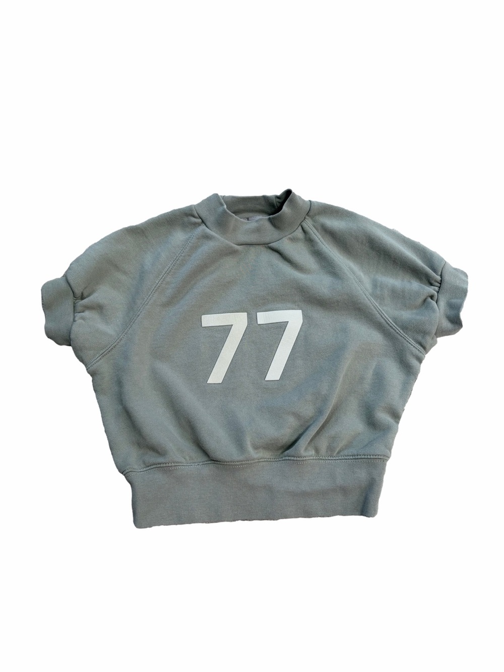 Essentials Fear of God Kid Size 4/5 Sage Green 77 Short Sleeve Sweatshirt